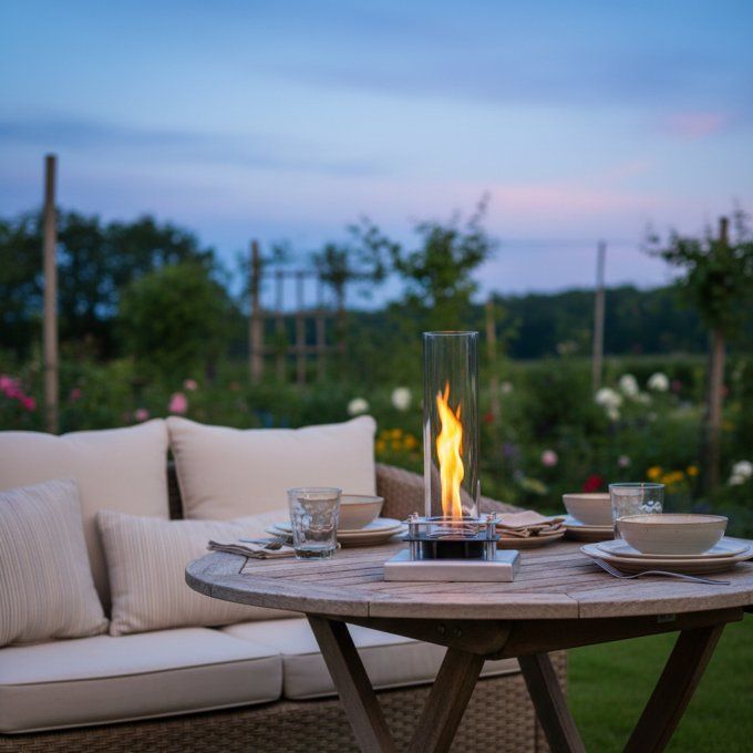Cheminée de table bio éthanol design intérieur extérieur