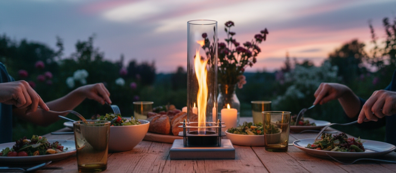 Cheminée de table bio éthanol artisanale Triskel 40 made in Bretagne